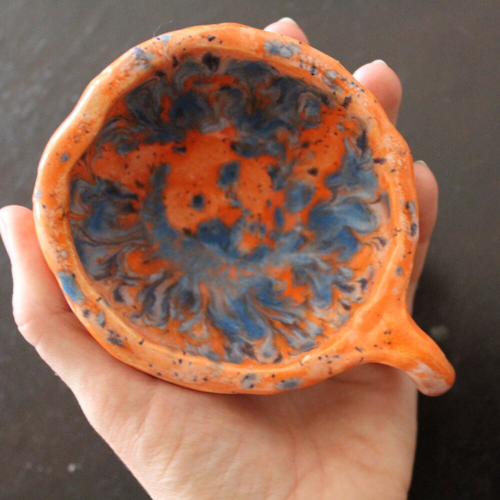 Handmade Orange Clay Cup